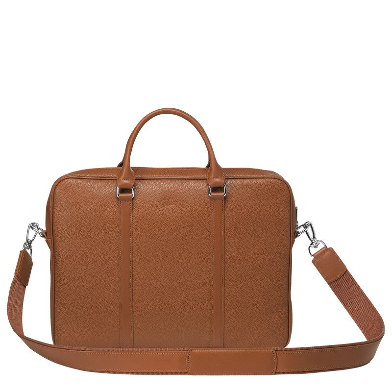 Longchamp Le Foulonné Xs Briefcase Caramel | MBXO68104