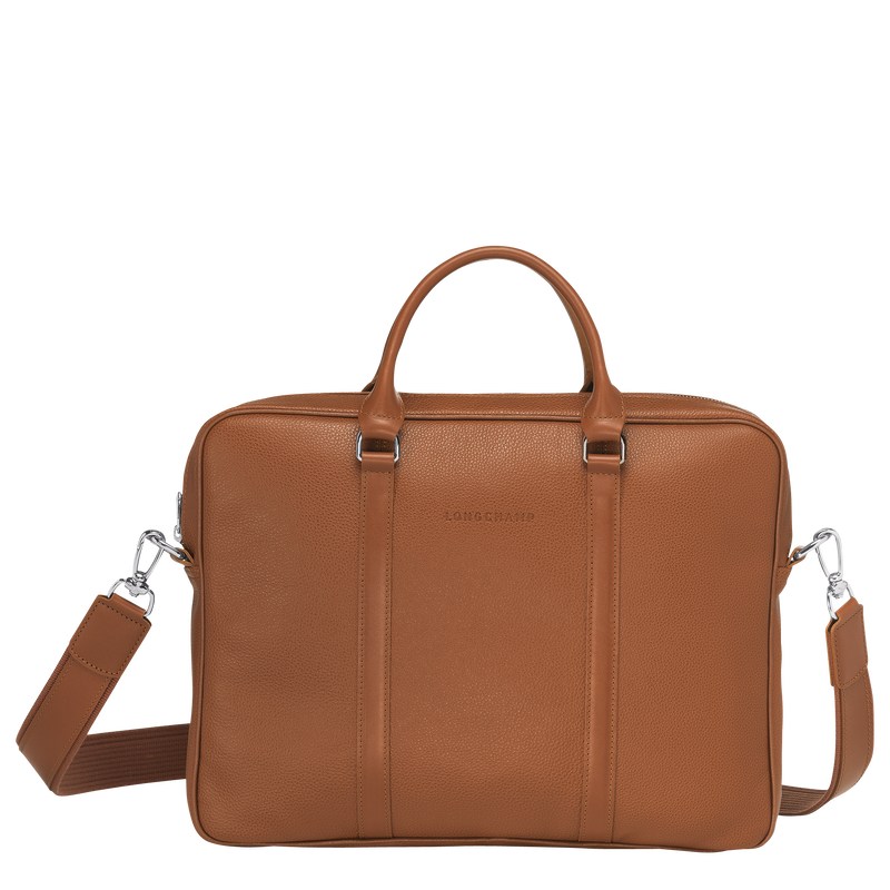 Longchamp Le Foulonné Xs Briefcase Caramel | JXGU78503