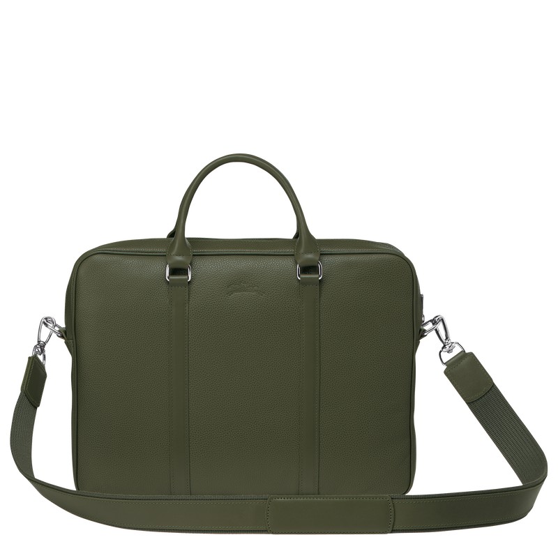 Longchamp Le Foulonné Xs Briefcase Khaki | USEM65807