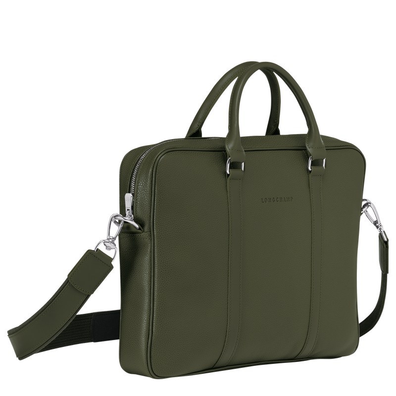 Longchamp Le Foulonné Xs Briefcase Khaki | TZLI40962