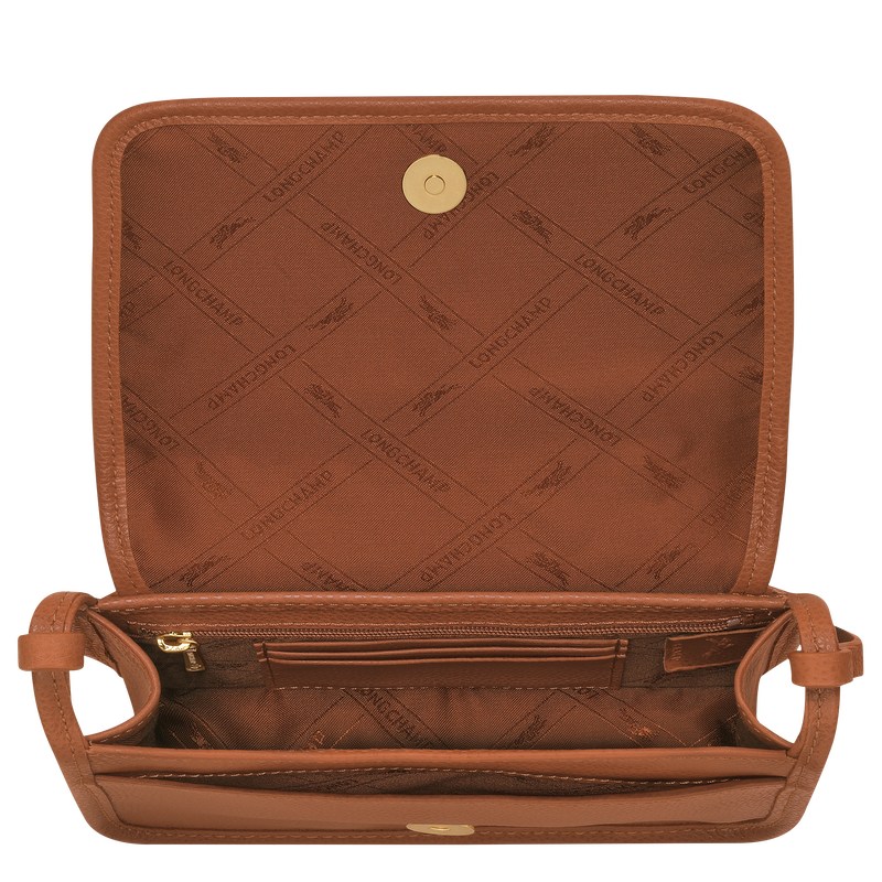 Longchamp Le Foulonné Xs Clutch Caramel | OJYF82510