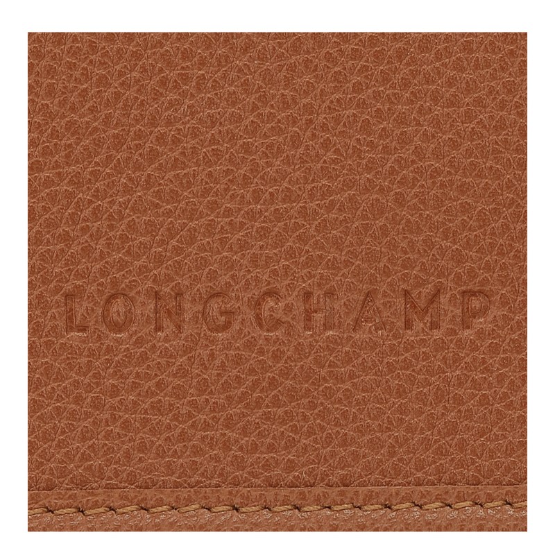 Longchamp Le Foulonné Xs Clutch Caramel | OJYF82510