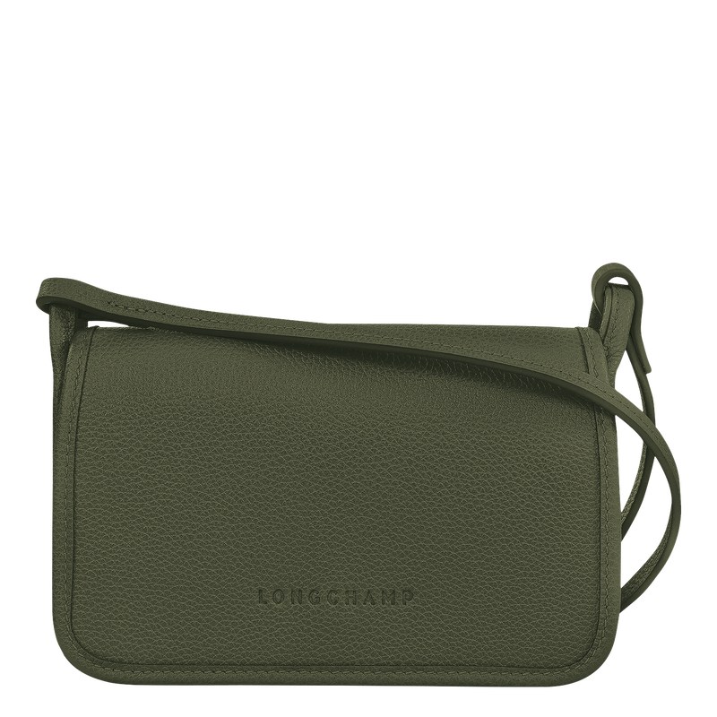 Longchamp Le Foulonné Xs Clutch Khaki | ETAS87936