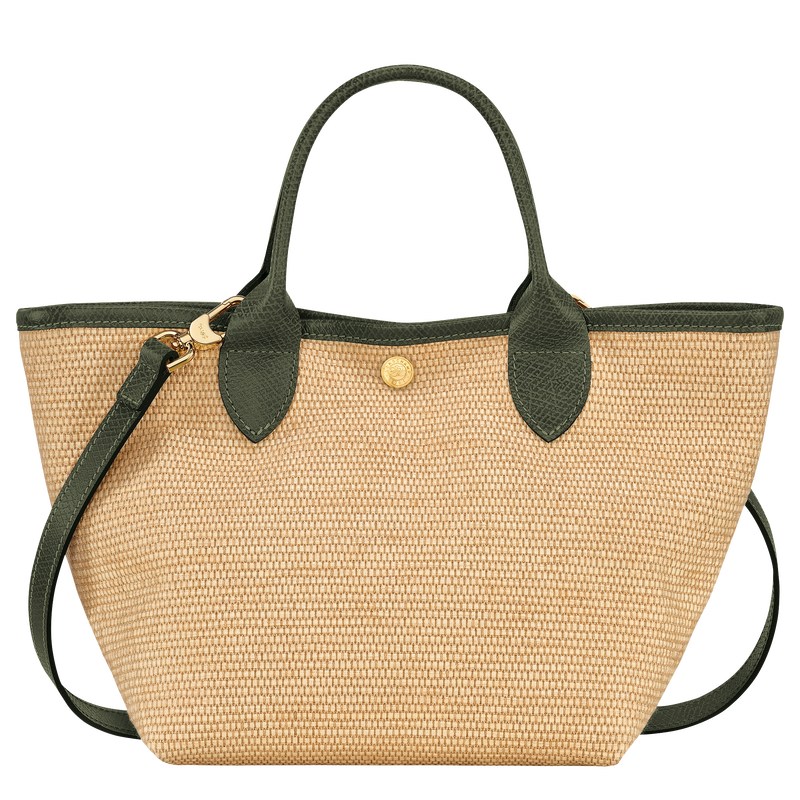 Longchamp Le Panier Pliage S Basket Bag Khaki | BOFX36259