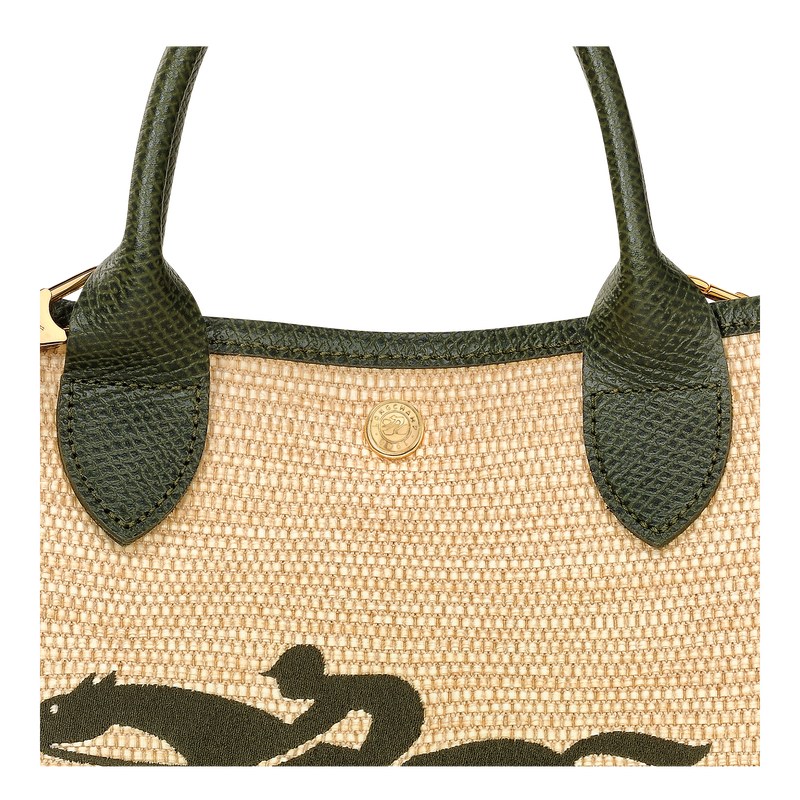 Longchamp Le Panier Pliage S Basket Bag Khaki | BOFX36259