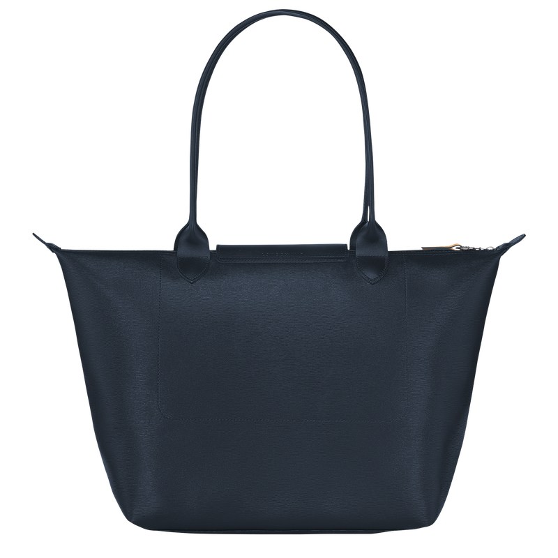 Longchamp Le Pliage City L Tote Bag Donkerblauw | BMEV94508