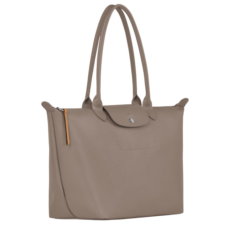 Longchamp Le Pliage City L Tote Bag Taupe | RXTD28374