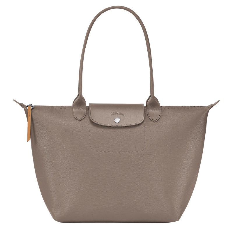 Longchamp Le Pliage City L Tote Bag Taupe | RXTD28374