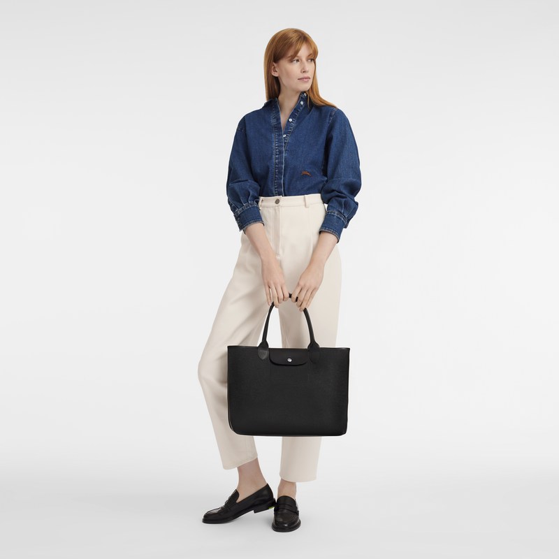 Longchamp Le Pliage City L Tote Bag Zwart | LHAE31497