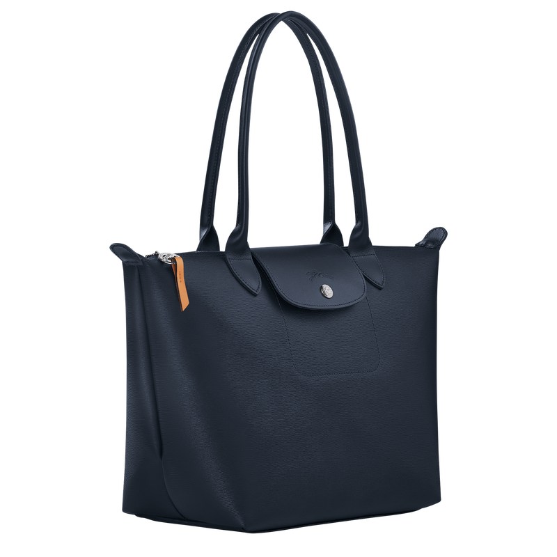 Longchamp Le Pliage City M Tote Bag Donkerblauw | SUDW35792