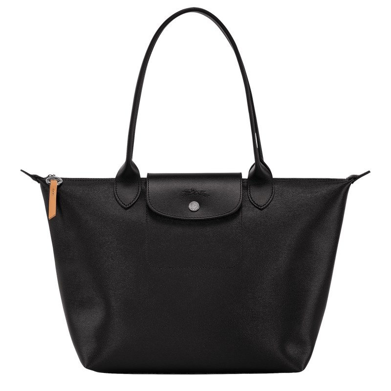 Longchamp Le Pliage City M Tote Bag Zwart | BNKS65149