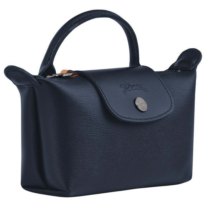 Longchamp Le Pliage City Pouch With Handle Donkerblauw | GALV50921