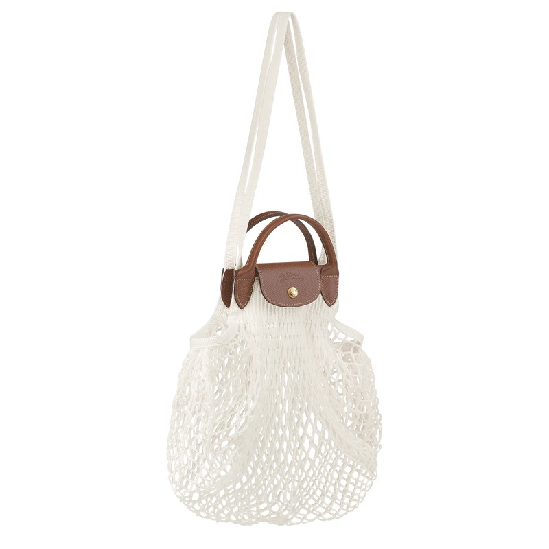 Longchamp Le Pliage Filet L Mesh Bag Ecru | LNCD52039