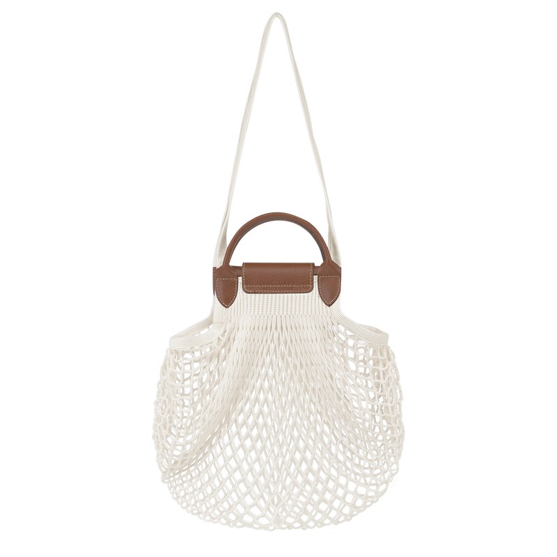 Longchamp Le Pliage Filet L Mesh Bag Ecru | LNCD52039