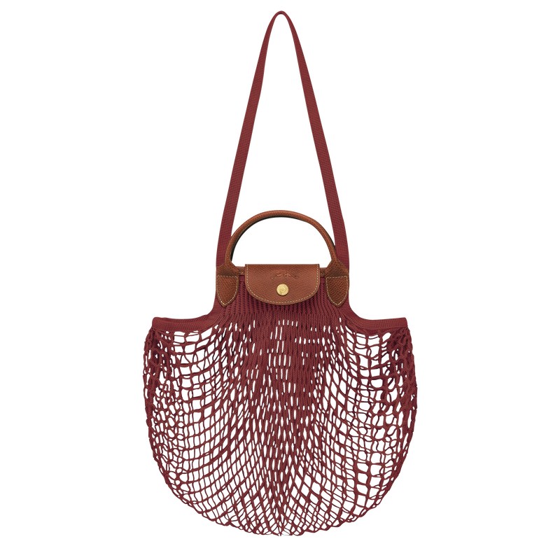 Longchamp Le Pliage Filet L Mesh Bag Mahogany | DLXY30581