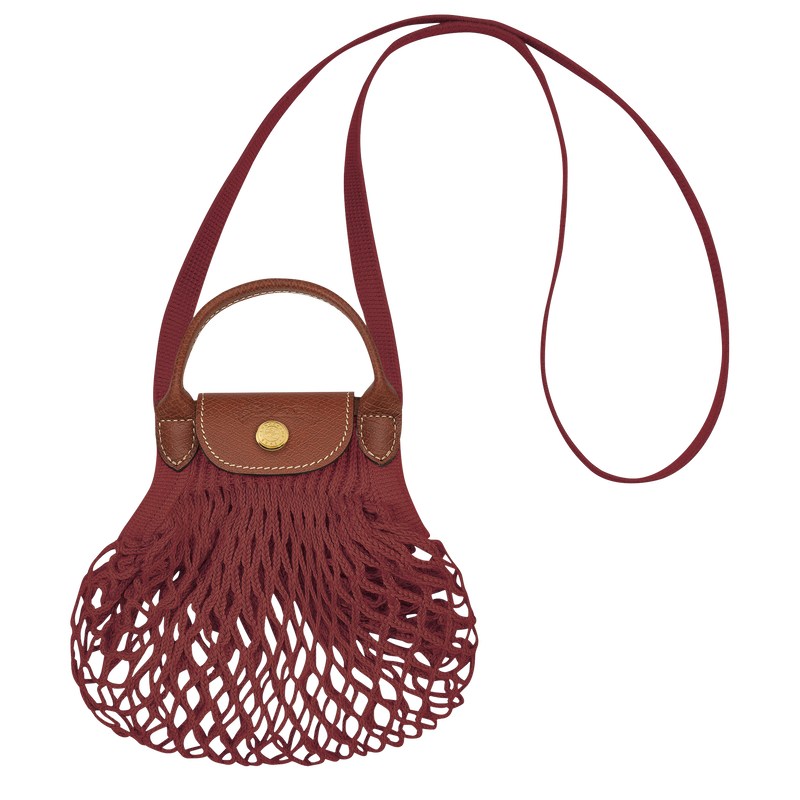 Longchamp Le Pliage Filet Xs Mesh Bag Mahogany | SYFZ72509