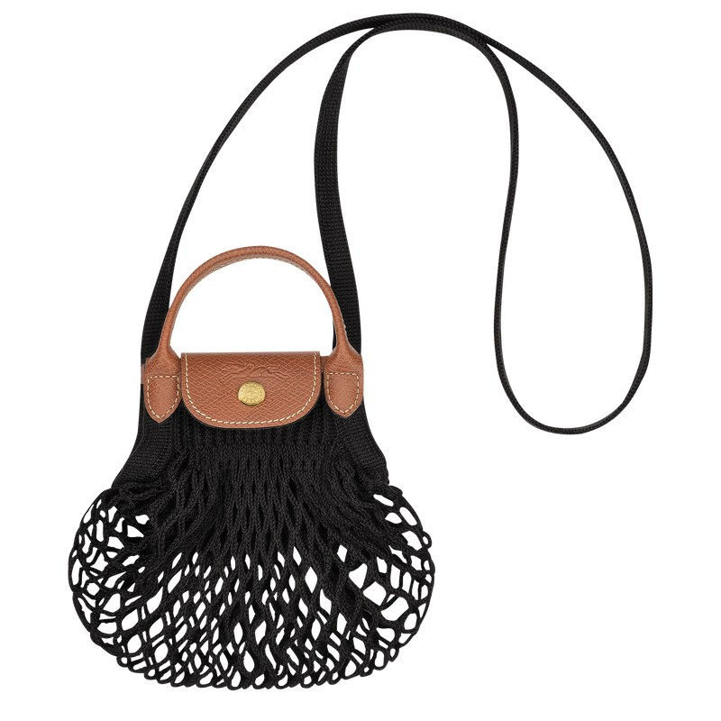 Longchamp Le Pliage Filet Xs Mesh Bag Zwart | EVOQ80719