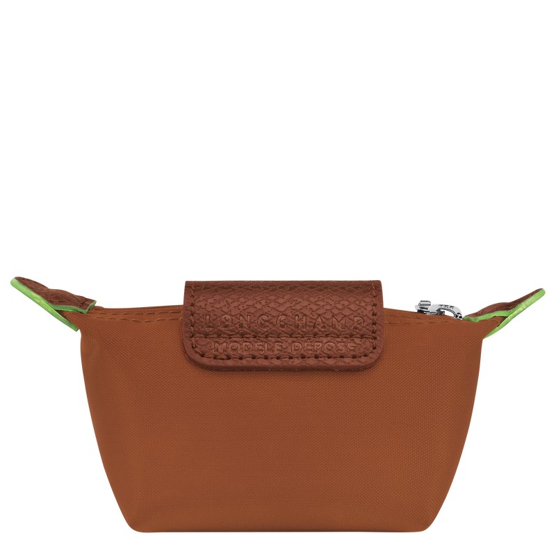 Longchamp Le Pliage Green Coin Purse Cognac | TREW35281