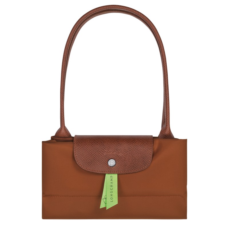 Longchamp Le Pliage Green L Tote Bag Cognac | TNBE04562