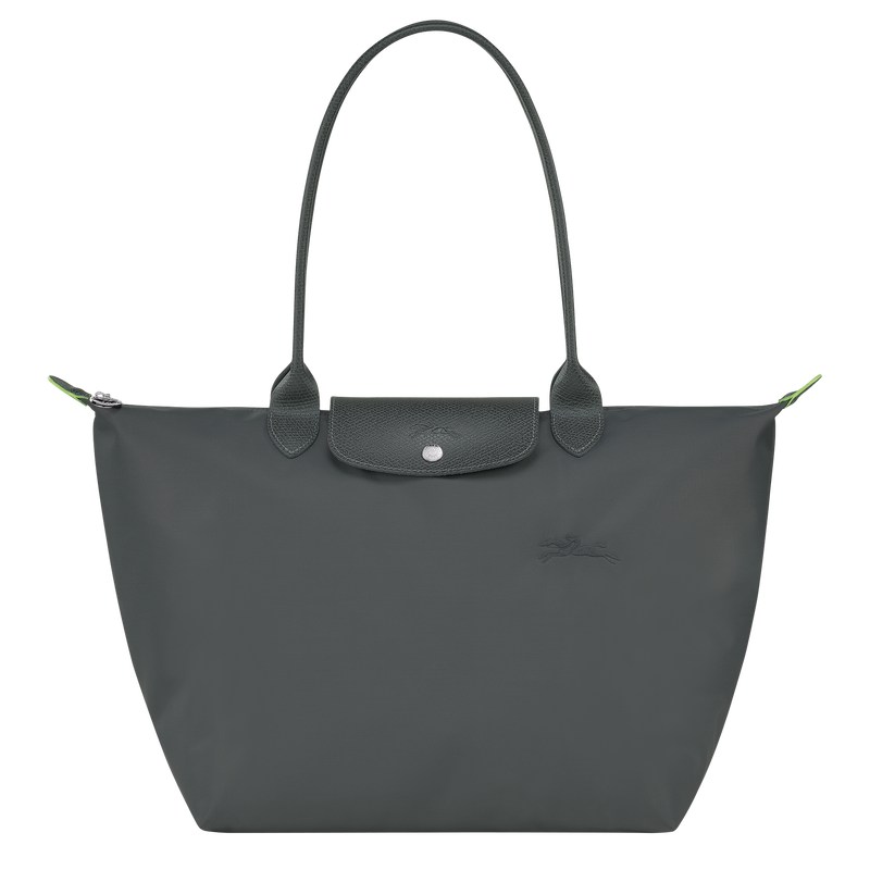 Longchamp Le Pliage Green L Tote Bag Graphite | YVGP87512