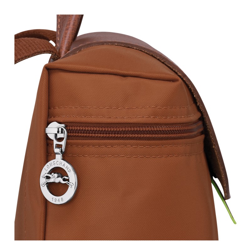 Longchamp Le Pliage Green M Backpack Cognac | RUYS12470