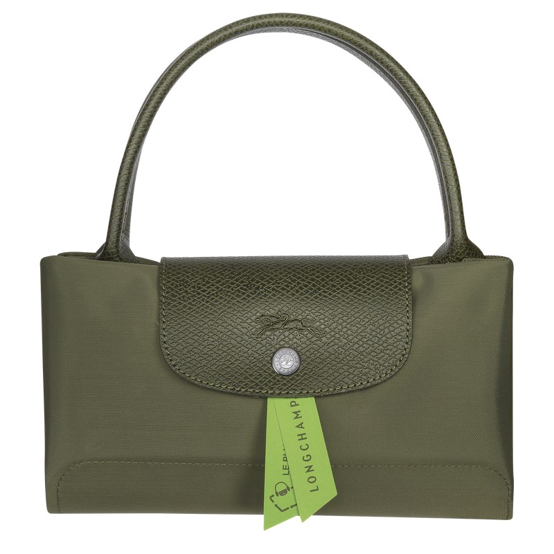 Longchamp Le Pliage Green M Handbag Forest | UMQI60384