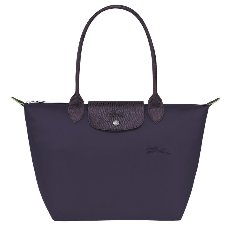 Longchamp Le Pliage Green M Tote Bag Bilberry | NOBM61385