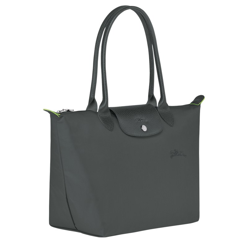 Longchamp Le Pliage Green M Tote Bag Graphite | ULKA86315