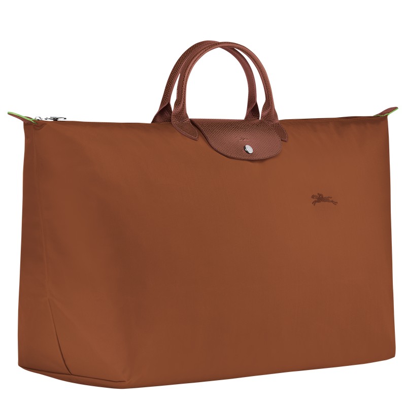 Longchamp Le Pliage Green M Travel Bag Cognac | WNAI18452