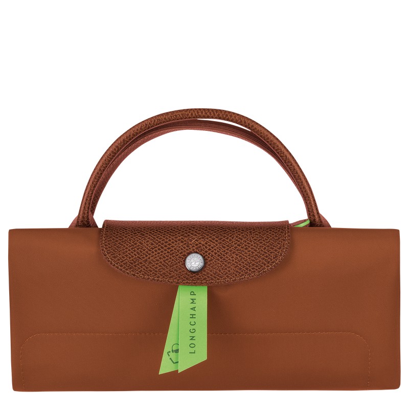 Longchamp Le Pliage Green M Travel Bag Cognac | WNAI18452