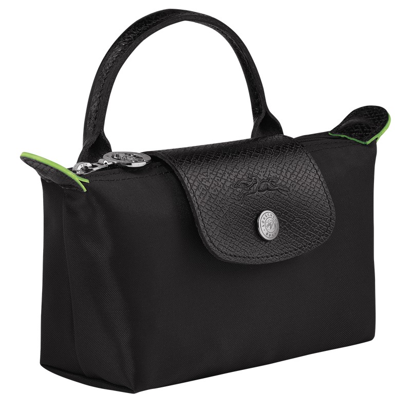 Longchamp Le Pliage Green Pouch With Handle Zwart | IDZR93867