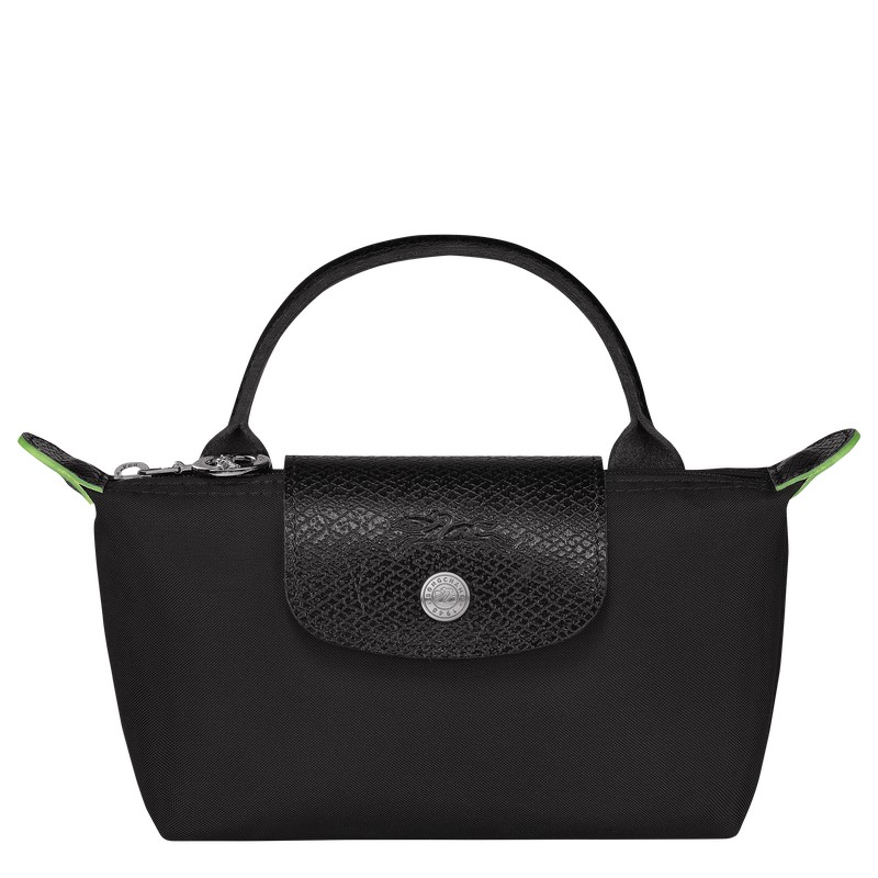 Longchamp Le Pliage Green Pouch With Handle Zwart | IDZR93867