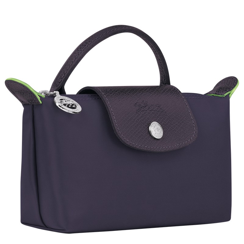 Longchamp Le Pliage Green Pouch With Handle Bilberry | BKSL37640