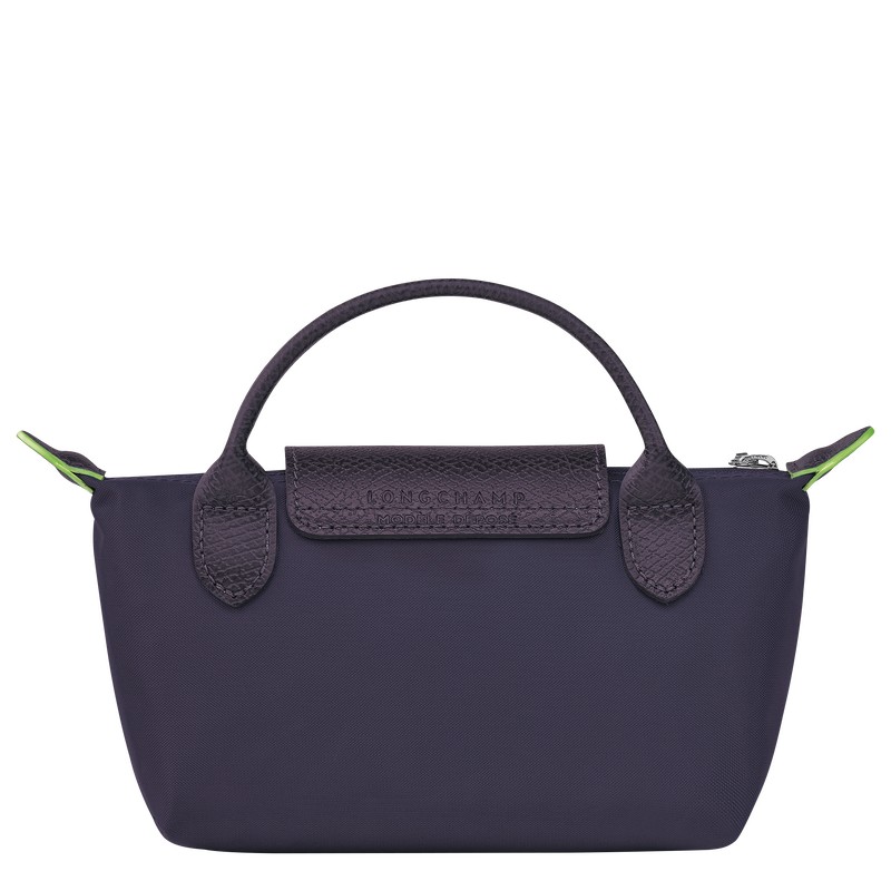 Longchamp Le Pliage Green Pouch With Handle Bilberry | BKSL37640