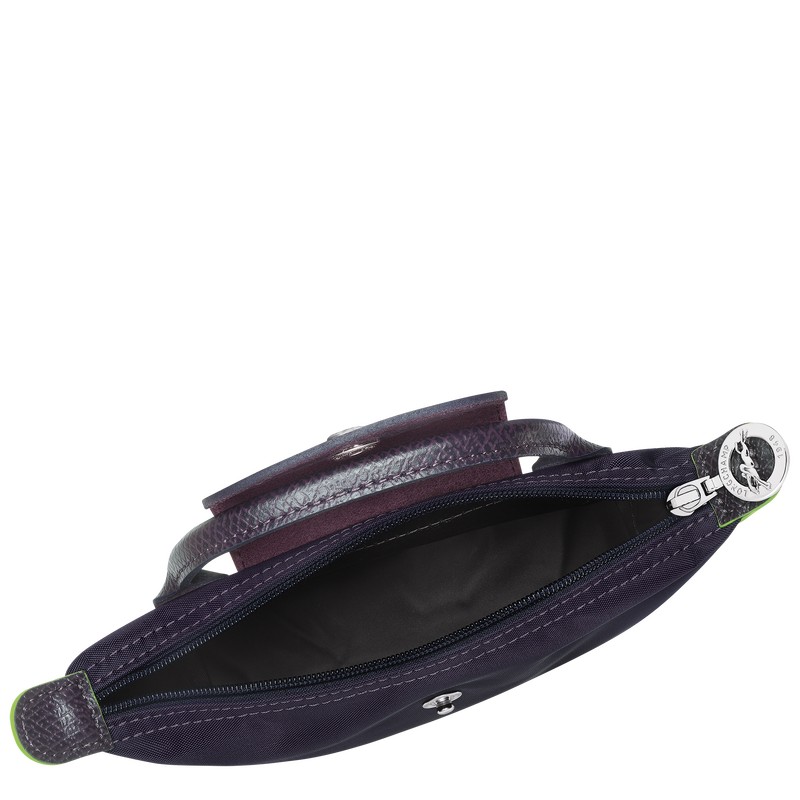 Longchamp Le Pliage Green Pouch With Handle Bilberry | BKSL37640