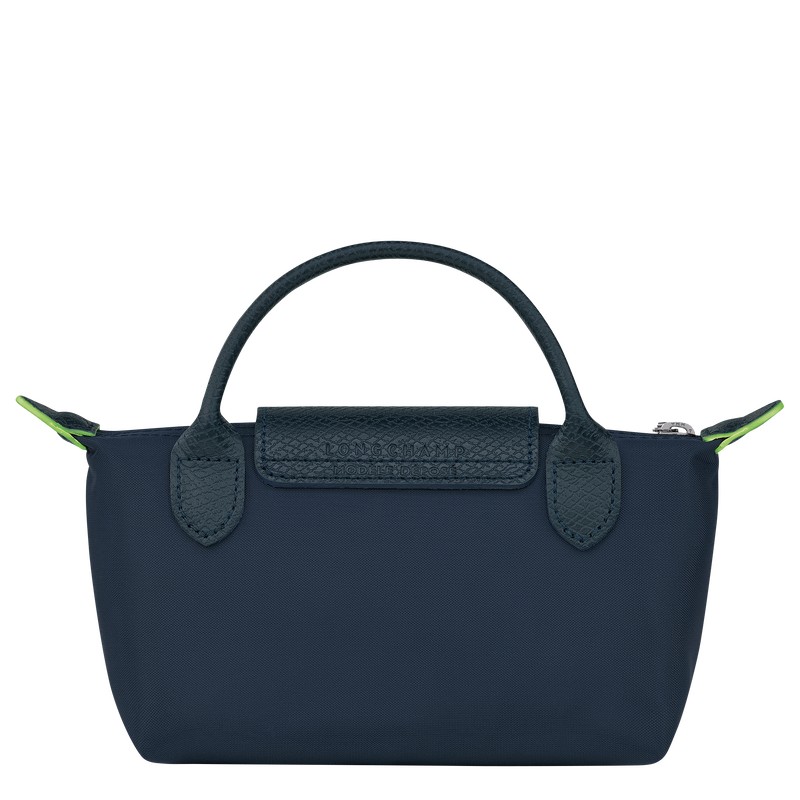 Longchamp Le Pliage Green Pouch With Handle Donkerblauw | IWQN71986