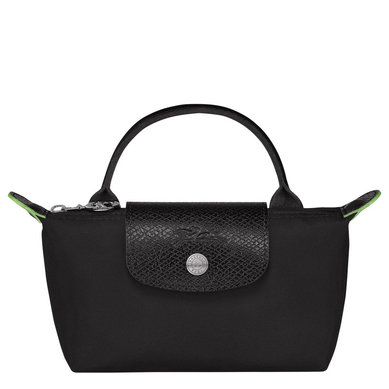 Longchamp Le Pliage Green Pouch With Handle Zwart | AYWQ71524