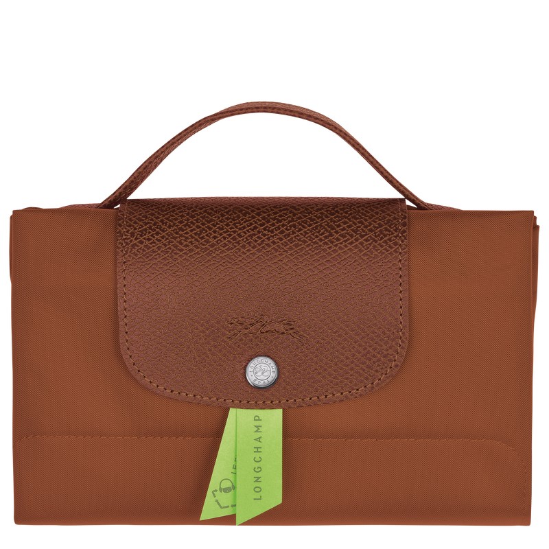 Longchamp Le Pliage Green S Briefcase Cognac | ECOU74580