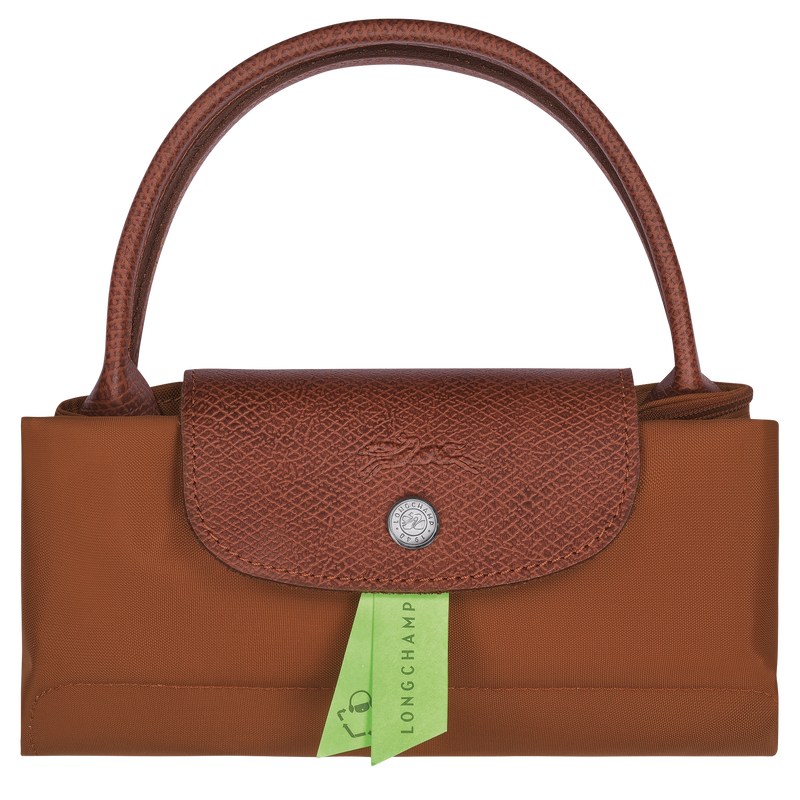 Longchamp Le Pliage Green S Handbag Cognac | DHRN17523