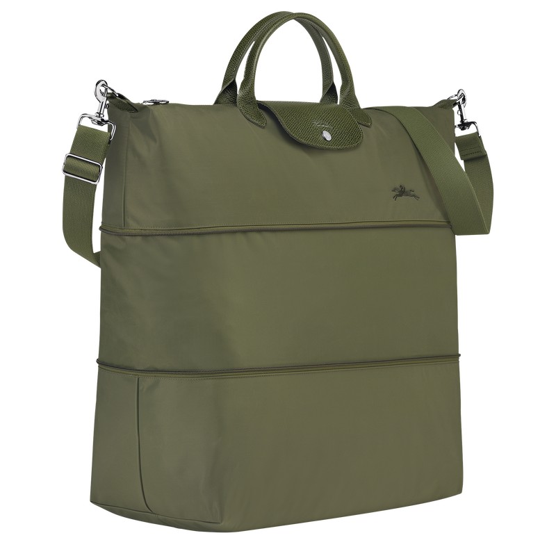 Longchamp Le Pliage Green Travel Bag Expandable Forest | UEOL73968