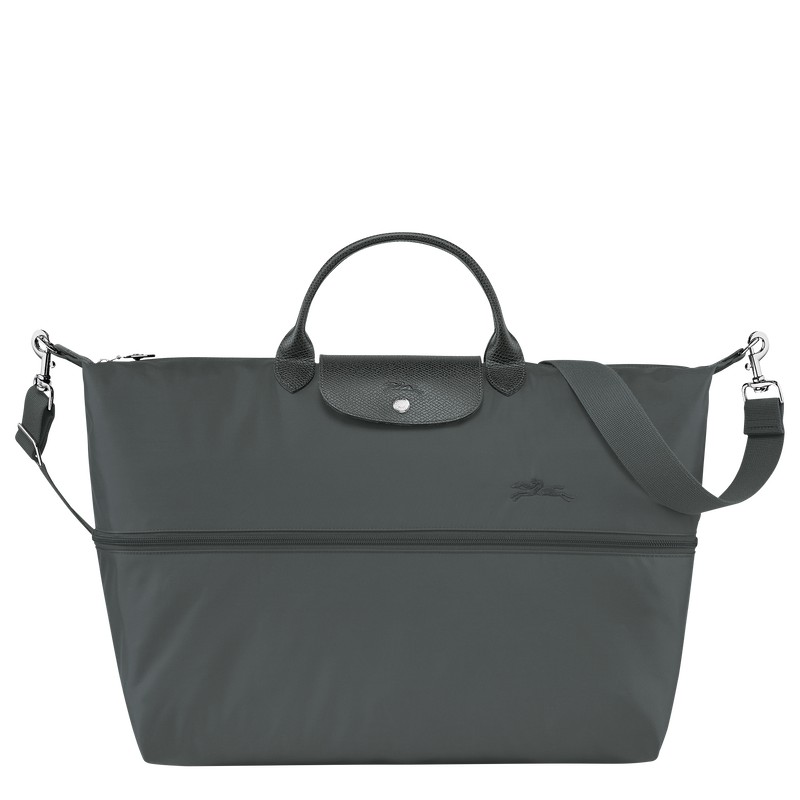 Longchamp Le Pliage Green Travel Bag Expandable Graphite | IQSW32067