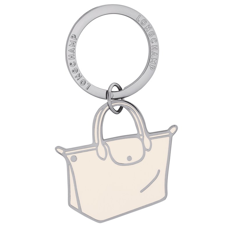 Longchamp Le Pliage Key Rings Ecru | QXNV29385