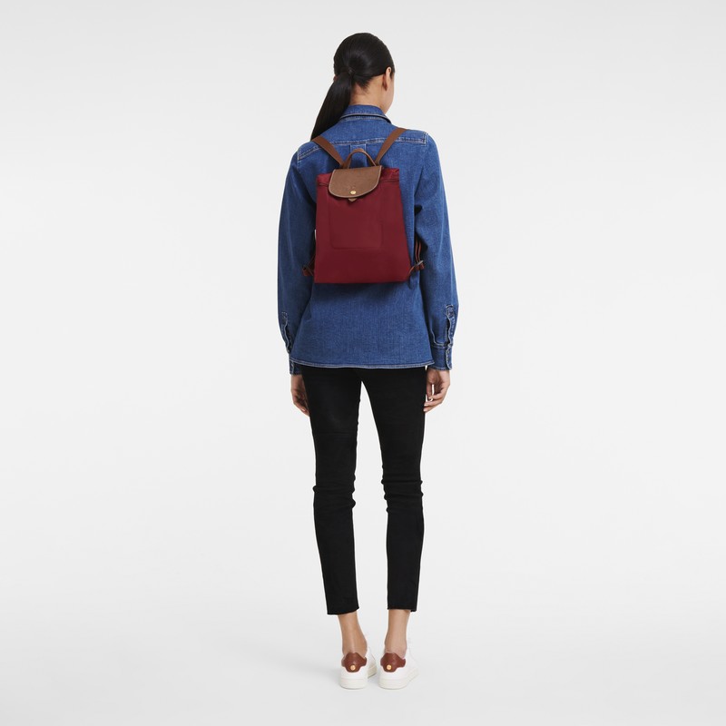 Longchamp Le Pliage Original M Backpack Rood | XIRU74801