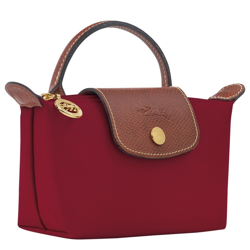 Longchamp Le Pliage Original Pouch With Handle Rood | OBZD15283