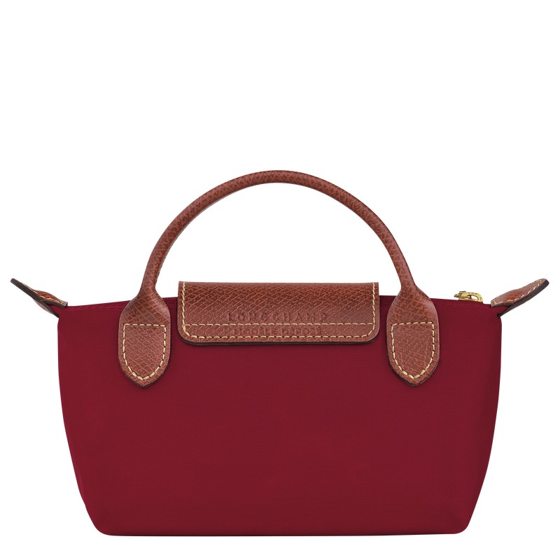 Longchamp Le Pliage Original Pouch With Handle Rood | OBZD15283