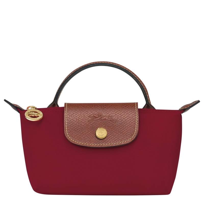 Longchamp Le Pliage Original Pouch With Handle Rood | OBZD15283