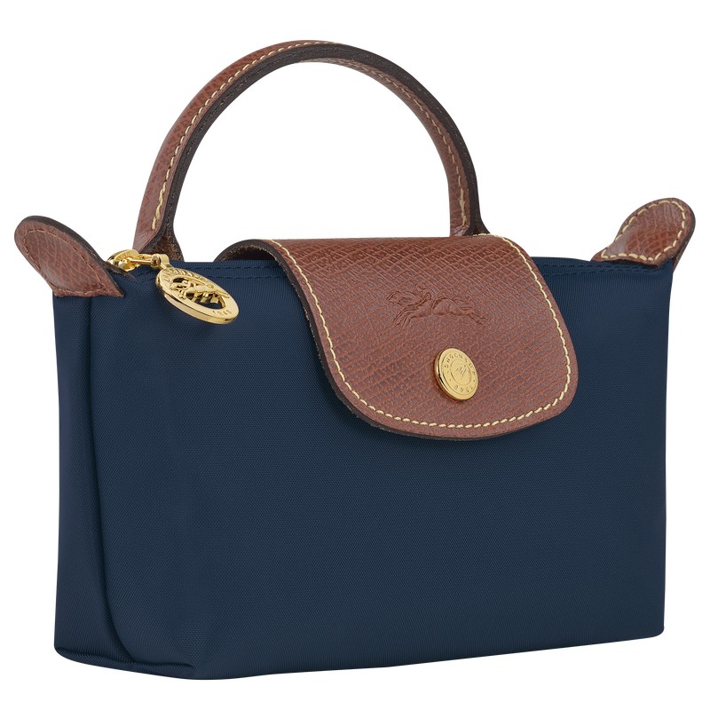 Longchamp Le Pliage Original Pouch With Handle Donkerblauw | TZXQ21957