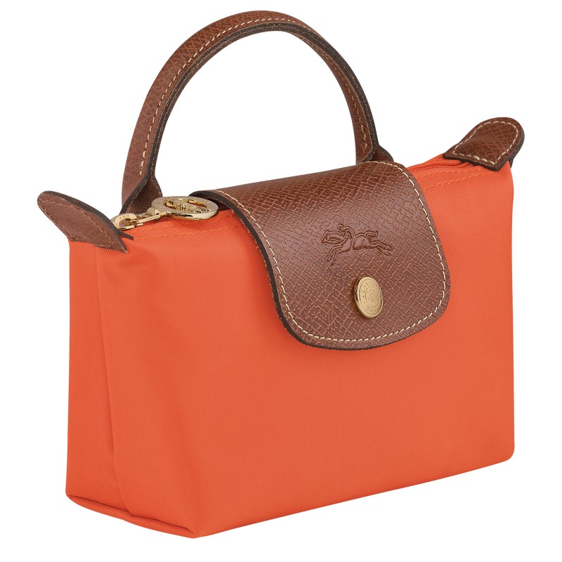 Longchamp Le Pliage Original Pouch With Handle Oranje | YDPO87103