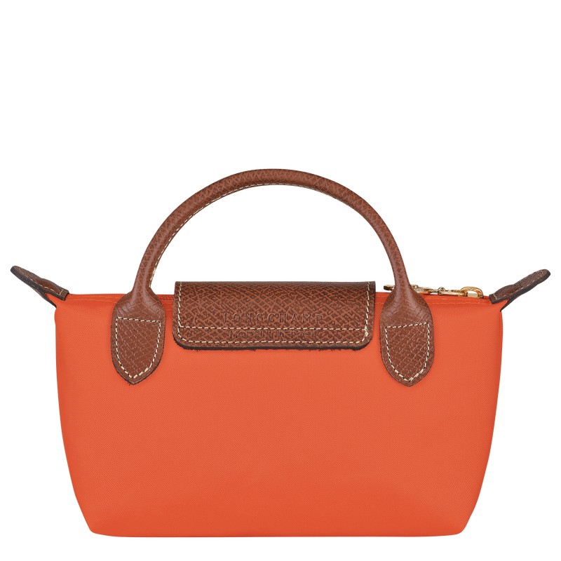 Longchamp Le Pliage Original Pouch With Handle Oranje | YDPO87103