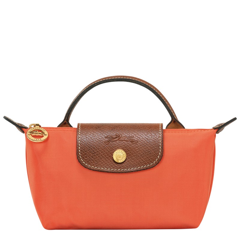 Longchamp Le Pliage Original Pouch With Handle Oranje | YDPO87103